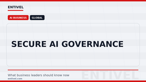 Entivel visual summary for Secure AI Governance, created for global business and technology leaders.