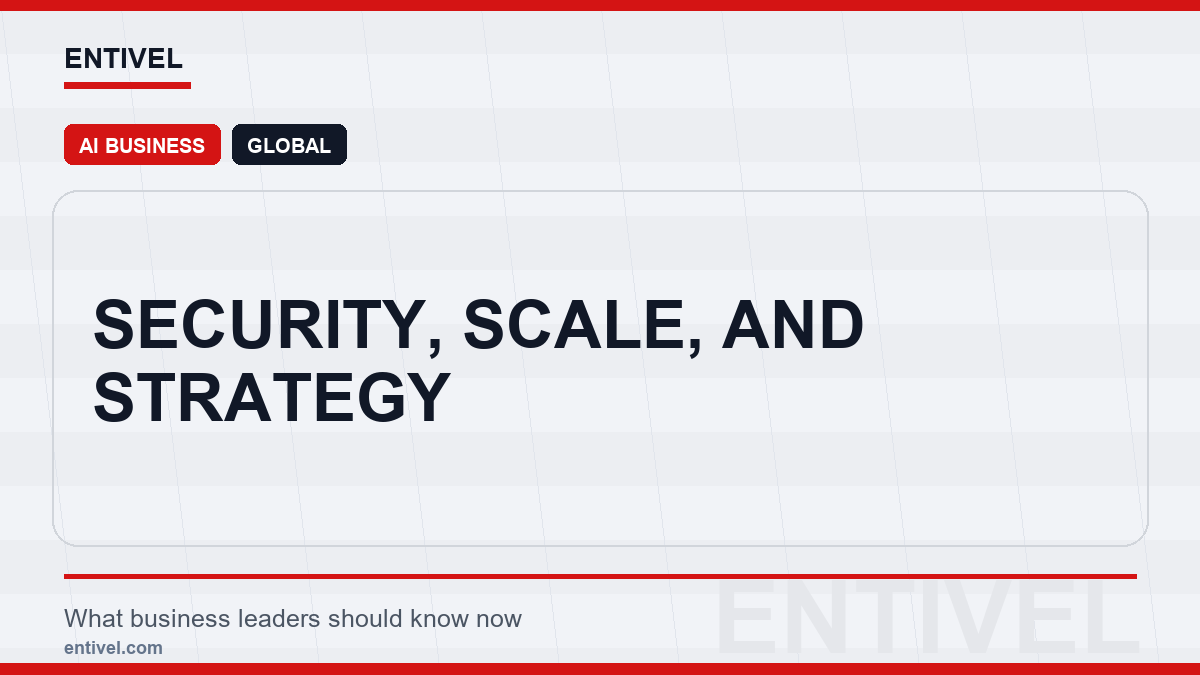 ENTIVEL news thumbnail: Security, Scale, and Strategy, focused on what global business and technology leaders should understand about modern news typography for ai business.